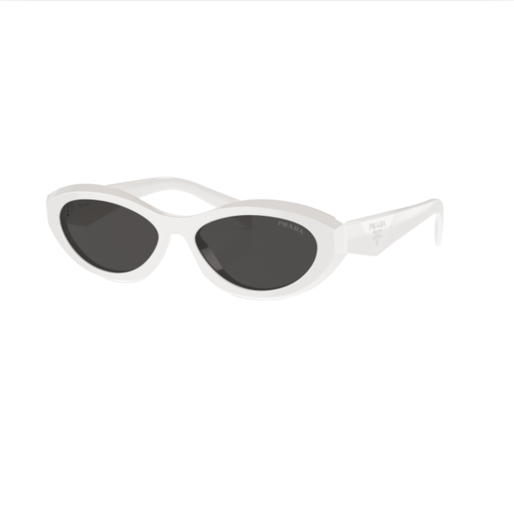 Prada - White Acetate Irregular Frame